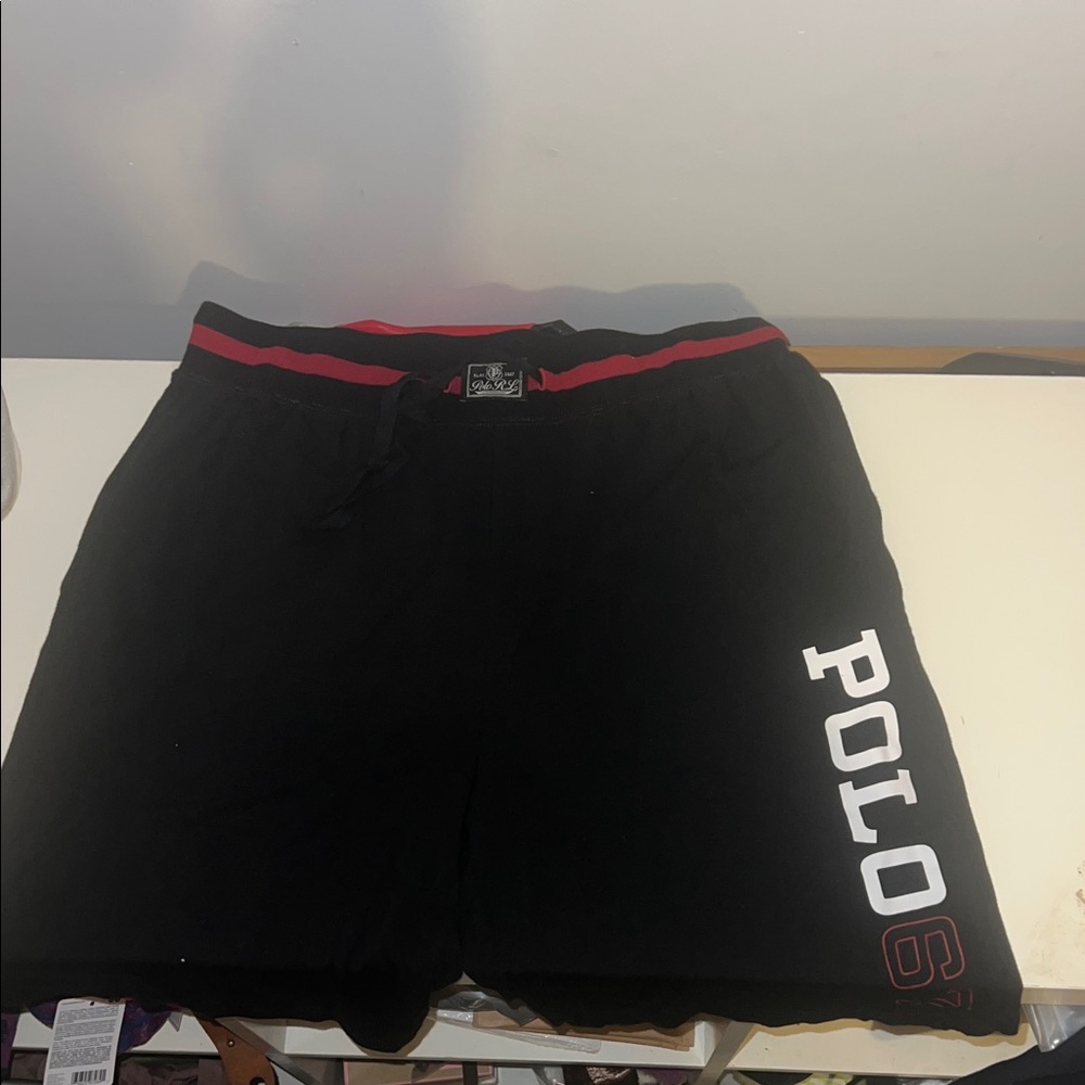 Polo by Ralph Lauren Black Shorts with Red Accents